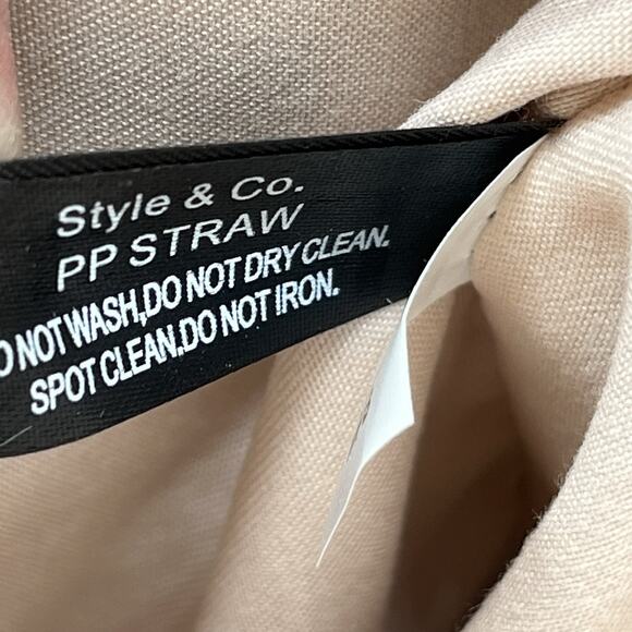 Style & Co Women’s Woven Straw Shoulder Bag NWT Spring Colors Faux Leather Trim - Picture 14 of 15